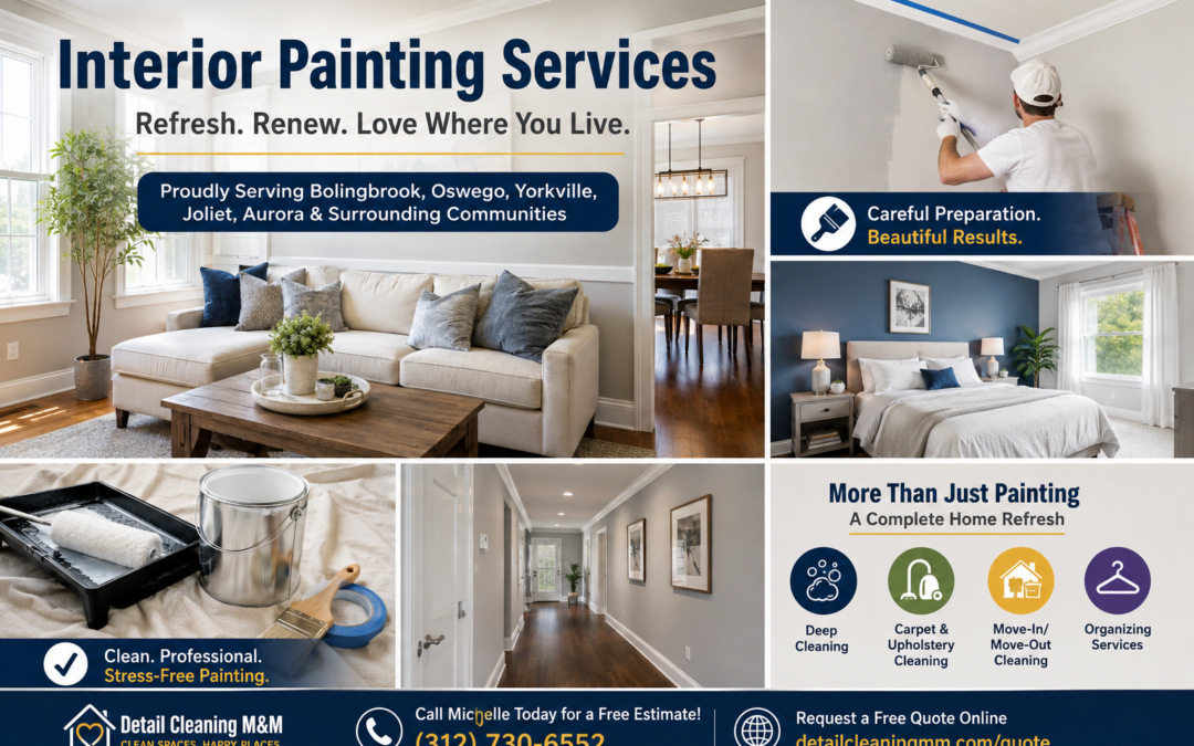Interior Painting Services in Bolingbrook, Oswego, Yorkville, Joliet, Aurora & Chicago’s Southwest Suburbs