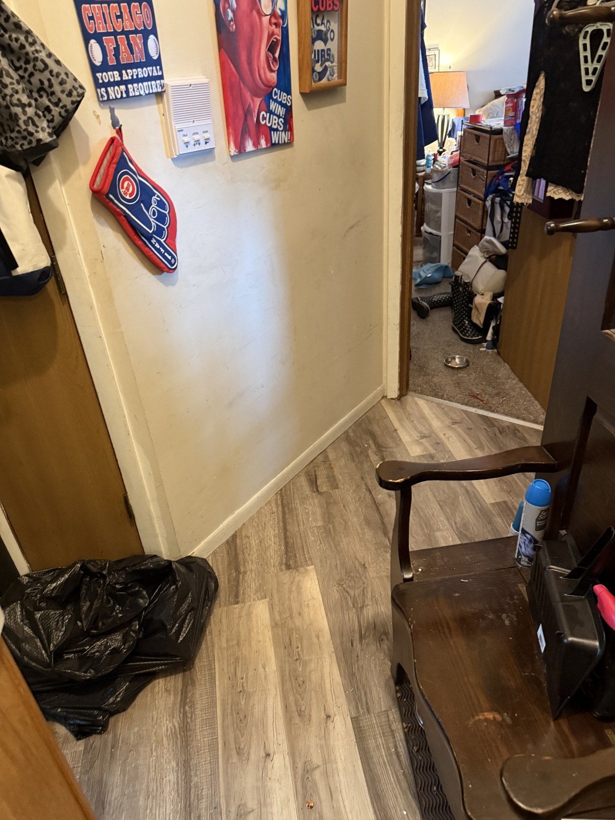 Cleared hallway after clutter removal